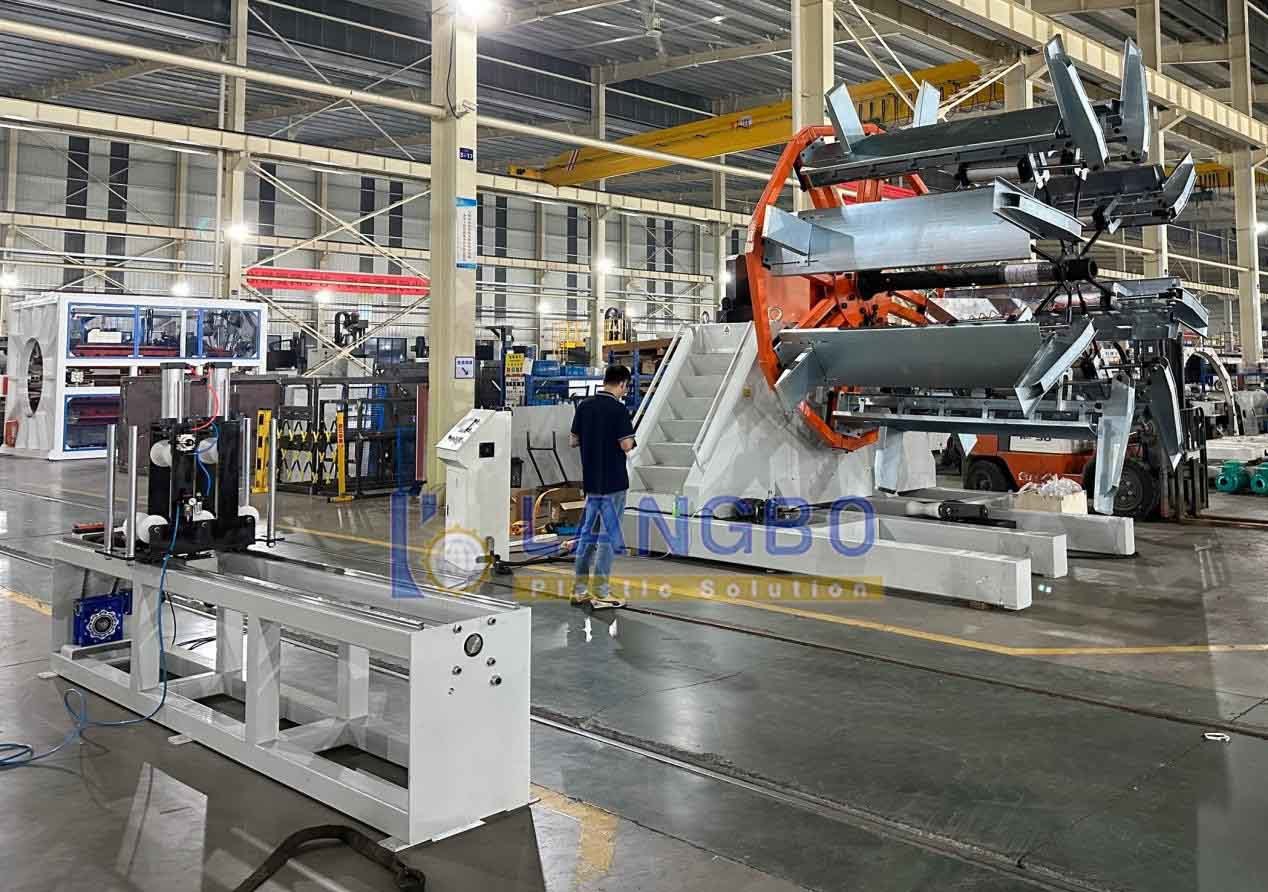 kasus perusahaan terbaru tentang Proyek PE Pipe Coiler untuk produksi pipa irigasi di Albania
