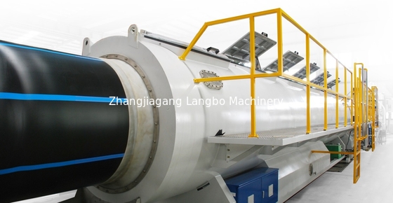 PE Besar Diameter Kerongkongan Pipa Dinding Kembar Single Screw Extruder Ekstrusi Plastik Produksi Line Mesin Membuat