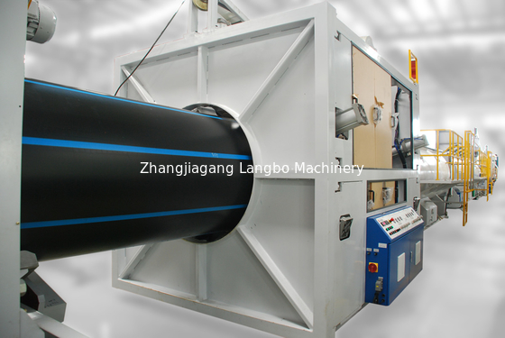 Mesin Pembuat Pipa Plastik PE Single Screw Ekstrusi 80kg-800kg 16mm-630mm Dengan Desain yang Disesuaikan