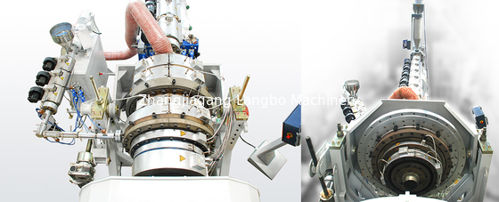355-800mm Diameter Kapasitas Tinggi HDPE PE Pipe Extrusion Line Dengan Gearbox Terintegrasi