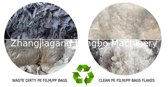 Limbah Plastik PE PP Film / Mesin Daur Ulang Tas 380V 14mm