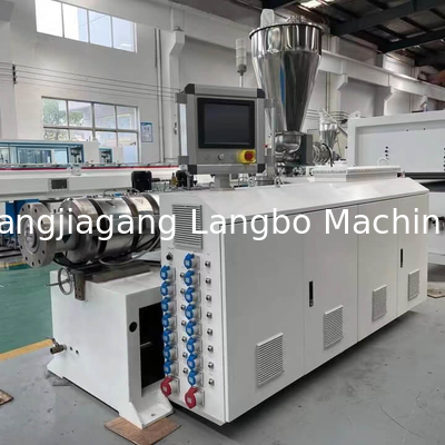 55KWConical Twin Screw Plastic Extruder 80/156 Kapasitas Tinggi