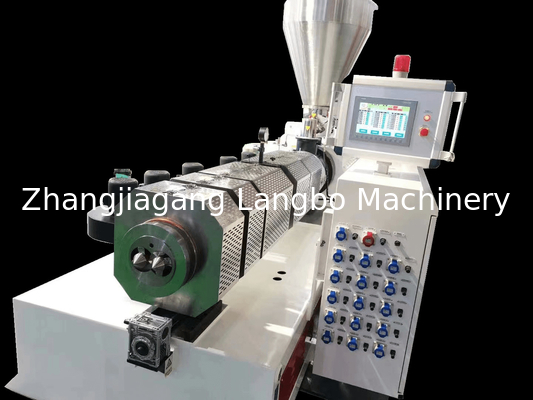 55KWConical Twin Screw Plastic Extruder 80/156 Kapasitas Tinggi