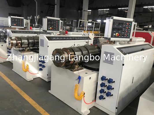 55KWConical Twin Screw Plastic Extruder 80/156 Kapasitas Tinggi