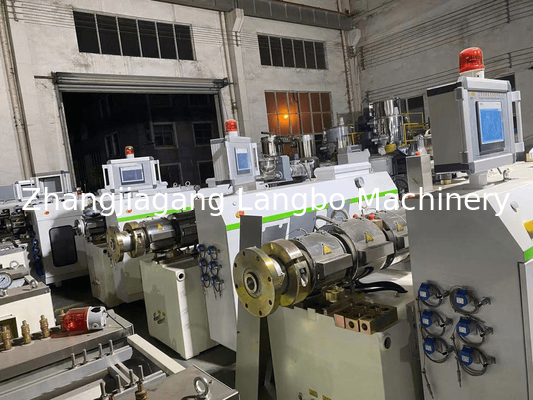 55KWConical Twin Screw Plastic Extruder 80/156 Kapasitas Tinggi