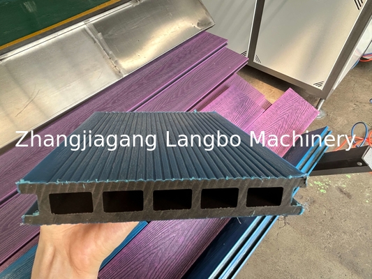 Co Outdoor Wpc Extrusion Line Dengan 3D Embossing