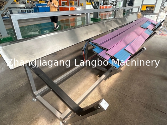 Co Outdoor Wpc Extrusion Line Dengan 3D Embossing