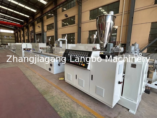 55/110 22KW Profil PVC Lini Produksi Mesin Ekstruder Sekrup Kembar