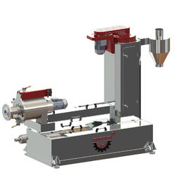 HDPE / PET Plastik Pelletizing Mesin Penghematan Energi Single Stage Extruder