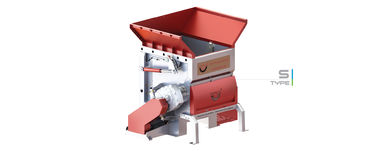ISO Approval Plastic Recycling Line Dengan Shredder Penghematan Energi Poros Tunggal