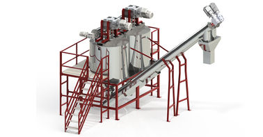 ISO Approval Plastic Recycling Line Dengan Shredder Penghematan Energi Poros Tunggal