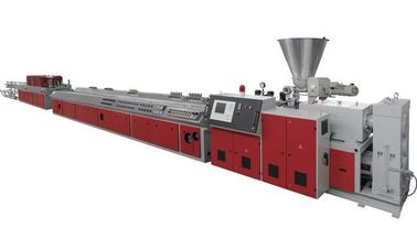 Double Screw WPC Extrusion Line, Energy Saving PVC Line Produksi Panel Dinding