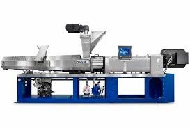 Wpc Conical Twin Screw Extruder AC Motors Opsional Panel Kontrol Layar Sentuh