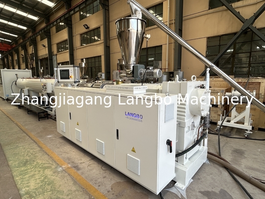 Integrated Gearbox 50-200mm PVC Pipe Extrusion Line dengan Struktur Kuat dan Stabilitas