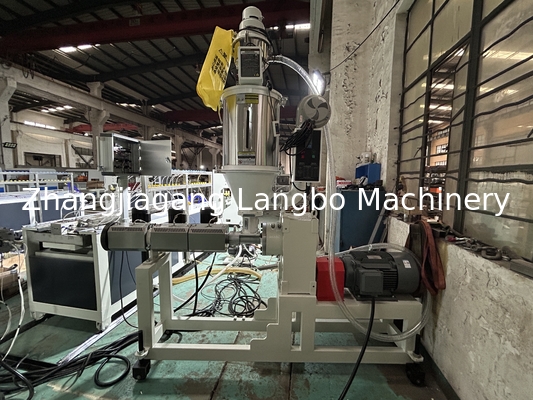 Pemasok Plastik Otomatis Terbaik 22KW PVC Profil Produksi Line Dengan 80/156 Kunci Twin Screw Extruder
