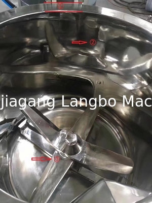 500L stainless steel mixer plastik untuk menyiapkan profil WPC bukti