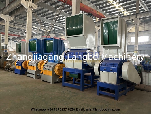 37KW Crusher Untuk Pipa PVC Plastik Lini Mesin Daur Ulang Limbah