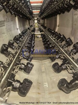 50-200mm PVC-U Pipe Extrusion Line Dengan 80/156 55kw Integrated Gearbox Dan  Motor