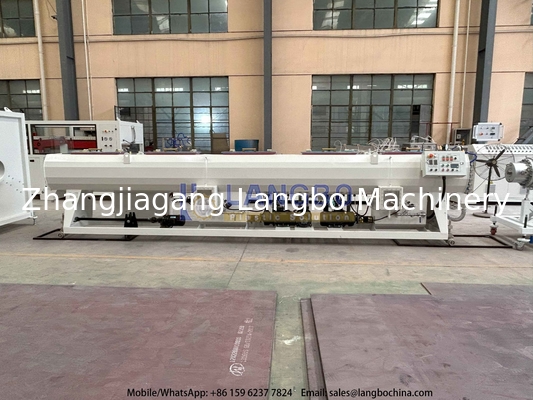 PVC Pipe Extrusion Line Featuring Conical Twin Screw Extruder 65/132 Diameter