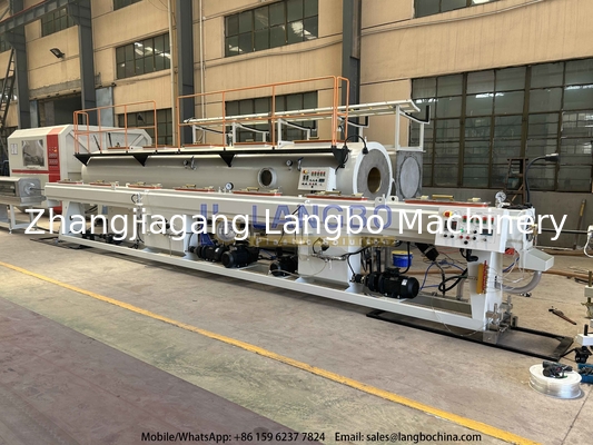 High Speed 63-90mm HDPE Pipe Extrusion Line Desain Sekrup Tunggal