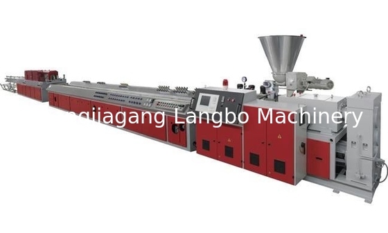 Mesin WPC Kayu Plastik Komposit decking berongga solid deck lantai Pos Komposit Profil Rail Extrusion Line Produksi