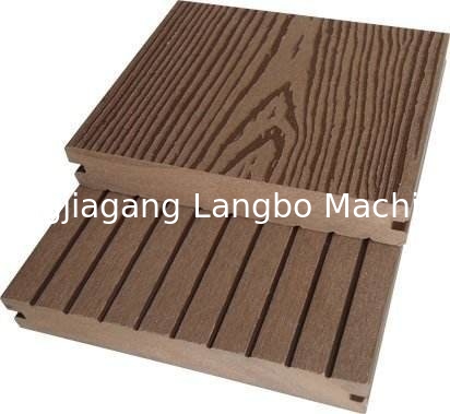 Mesin WPC Kayu Plastik Komposit decking berongga solid deck lantai Pos Komposit Profil Rail Extrusion Line Produksi