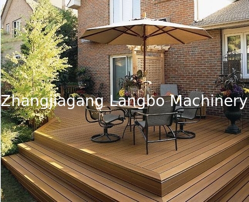 Kayu Plastik PVC WPC Pintu Frame Produksi Line Saw Cutter Dan 400kg/h Output Kapasitas