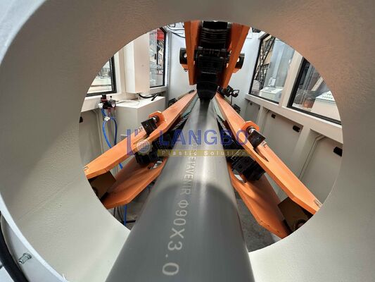 Motor Mesin Pipa PVC Plastik Extrusion Line Tinggi Otomatis