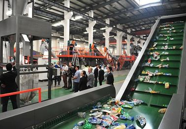 Serpihan PET Daur Ulang Line, Sistem Pengeringan Pipa Cuci Plastik Panjang Tahan Lama