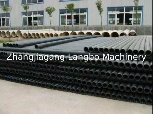 HDPE Pipe Machine PE Tube Plastic Extrusion Line Dengan Kontrol Layar Sentuh PLC