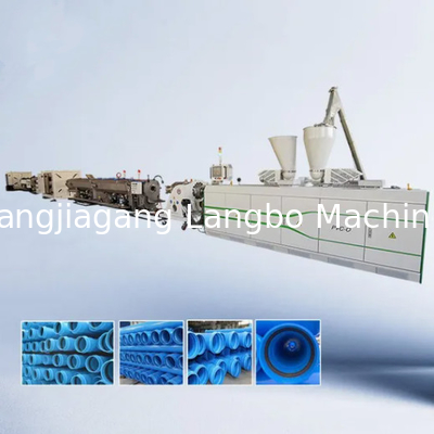 Output yang baik PVC Plastik Single Wall Electric Protector Corrugated Hose Pipe Making Extrusion Machine