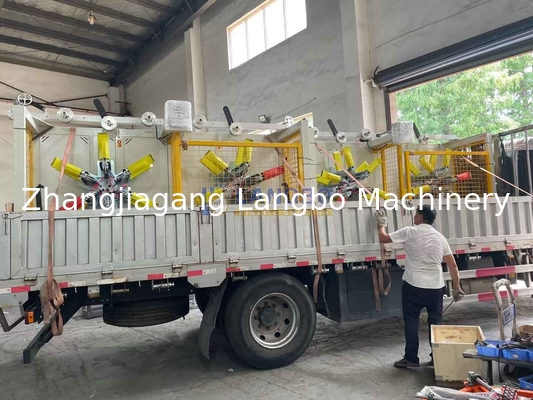 Mesin Penggulung Plastik Disk Ganda Otomatis Penuh untuk Koiler HDPE / Pert / LDPE 16-63mm untuk Rentang Penggulungan 1600-3200mm