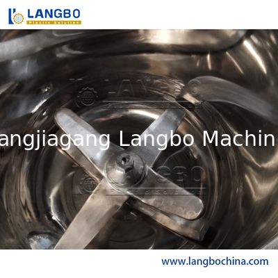 Plastik High Speed Mixer untuk PVC Blending Heating Cooling Mixing Machine