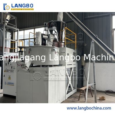 Mesin pencampuran PVC Plastic Powder Heating Cooling Mixer Unit