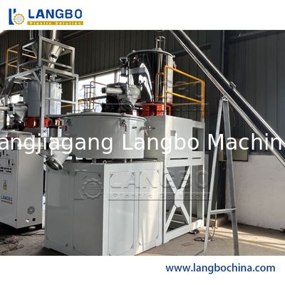 Pencampur Kecepatan Tinggi Bubuk PVC Industri dengan Sistem Pemanas Pendingin untuk Senyawa PVC Kaku