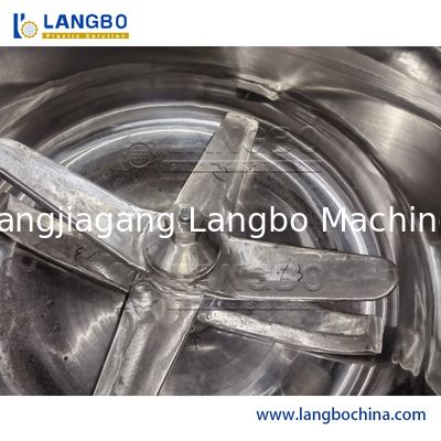 Pencampur Kecepatan Tinggi Bubuk PVC Industri dengan Sistem Pemanas Pendingin untuk Senyawa PVC Kaku