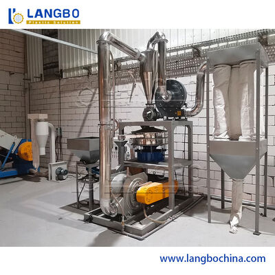 Produk limbah pipa profil plastik Pulverizer Miller Machine