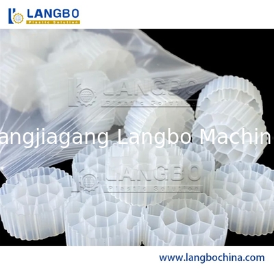 Plastic Extruder Bio Filter Media Mbbr Mesin pembuatan lini produksi