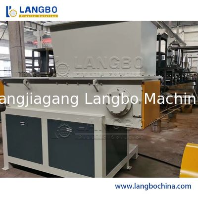 Limbah PP PE kantong film besar Single Shaft Plastik Shredders Mesin