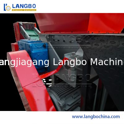 Mesin Pencacah Limbah Padat Plastik dan Kertas Limbah Poros Ganda Tugas Berat Mesin Penghancur Lembaran PP/Pet Keras untuk Industri Pengolahan Limbah