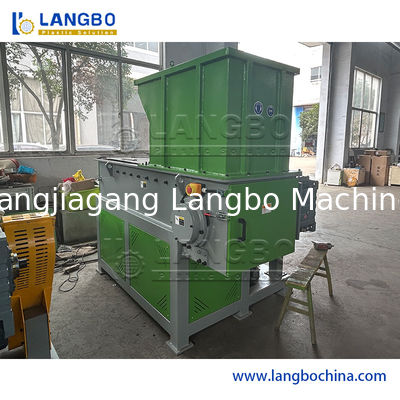 Film/pipa/botol/tas/pallet kayu/kartu/ban/logam/kertas/kartu plastik double shaft Shredder Machine