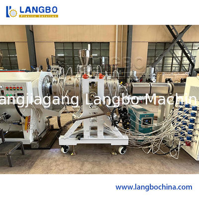 PE Pipe Extrusion Produksi Line Co Extrusion Plastic Extruder Mesin