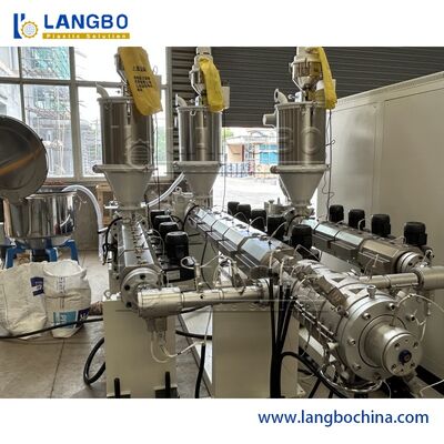 Jalur Ekstrusi Pipa Ppr Multilayer 16mm - 63mm 180kg / H  PLC