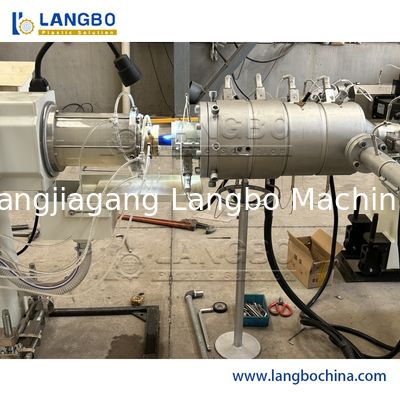Plastik PPR Pipa Ekstrusi Line ABB Inverter Double Screw Berbagai Diameter