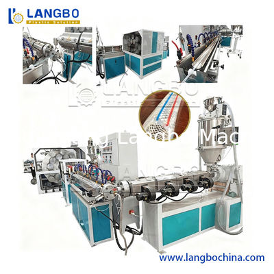 High Output PVC Fiber Reinforced Pipe Production Line Plastik Extruders Mesin pembuatan selang kebun berotak