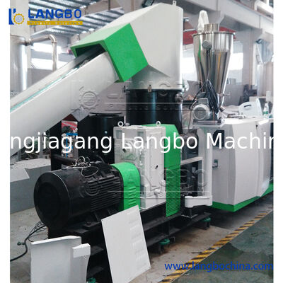 Limbah Pp Pe Film Pelletizing Kantong Plastik Daur Ulang Granulating Line