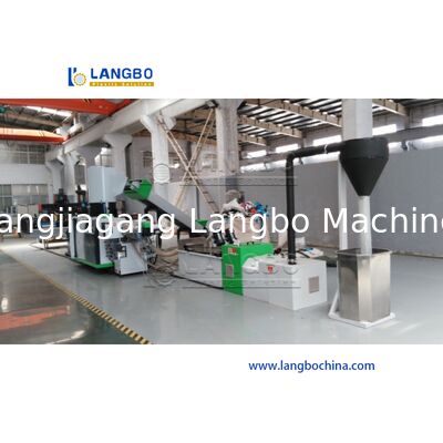 Limbah Pp Pe Film Pelletizing Kantong Plastik Daur Ulang Granulating Line