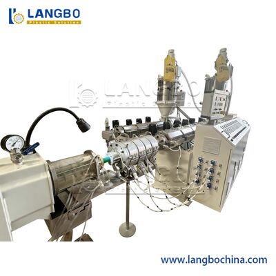 Produksi Ekstrusi Pipa PPR Plastik Dengan Mark Line 63mm PLC Remote Control