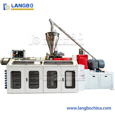Mesin Lini Produksi Pipa PVC Plastik Conical Twin Screw Extruder