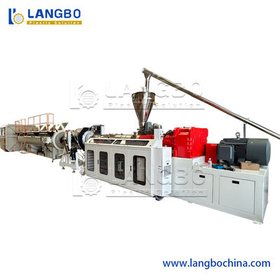Mesin Lini Produksi Pipa PVC Plastik Conical Twin Screw Extruder